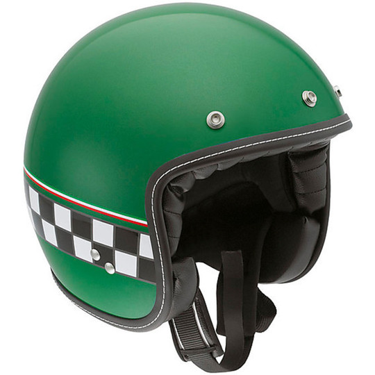 Jet Motorcycle Helmet AGV RP60 Cafe Racer Multi Fiber Green