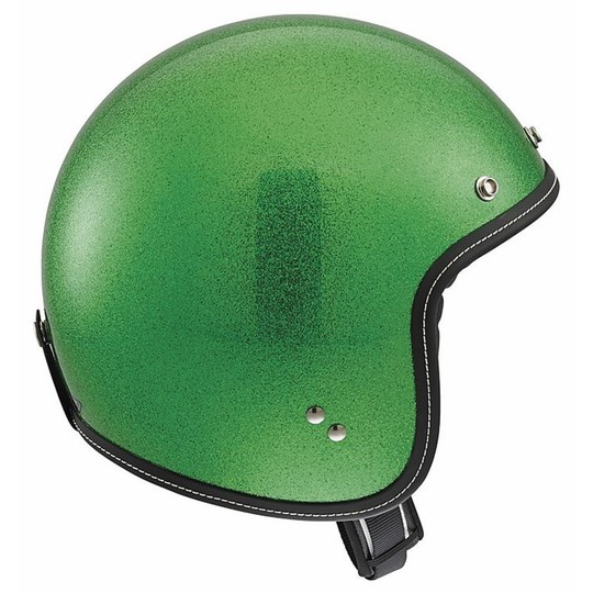Jet Motorcycle Helmet AGV RP60 Fiber Mono Green Flake