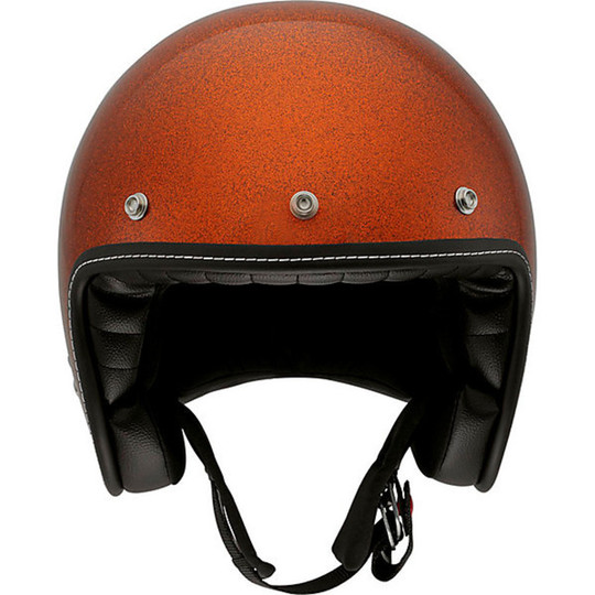Jet Motorcycle Helmet AGV RP60 Orange Metal Flake Fiber Mono