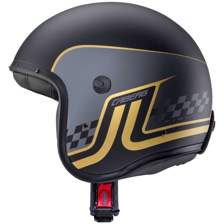 Jet Motorcycle Helmet Caberg JET FREERIDE TROPHY Matt Black Gray Gold