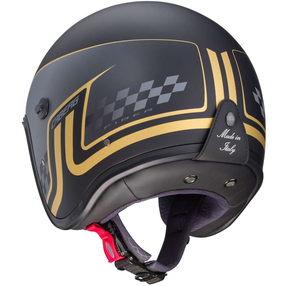Jet Motorcycle Helmet Caberg JET FREERIDE TROPHY Matt Black Gray Gold
