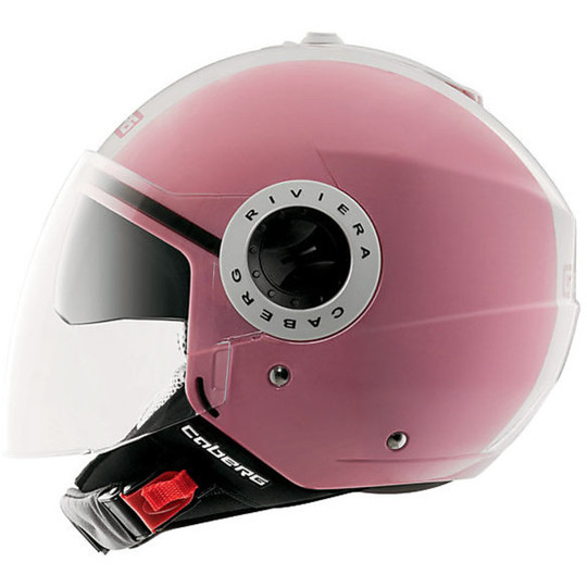Jet Motorcycle Helmet Caberg Riviera V2 + Model Double Face Pink Legend