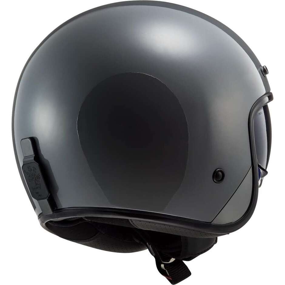 Jet Motorcycle Helmet Custom Custom Ls2 OF601 BOB Solid Nardo Gray