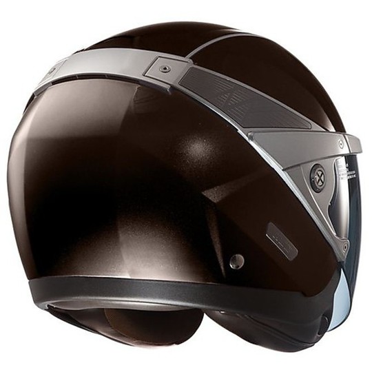 Jet Motorcycle Helmet HJC ARTY Double Visor Chocolat