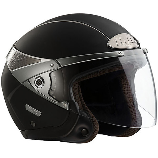 Jet Motorcycle Helmet HJC ARTY Dual Visor Matte Black