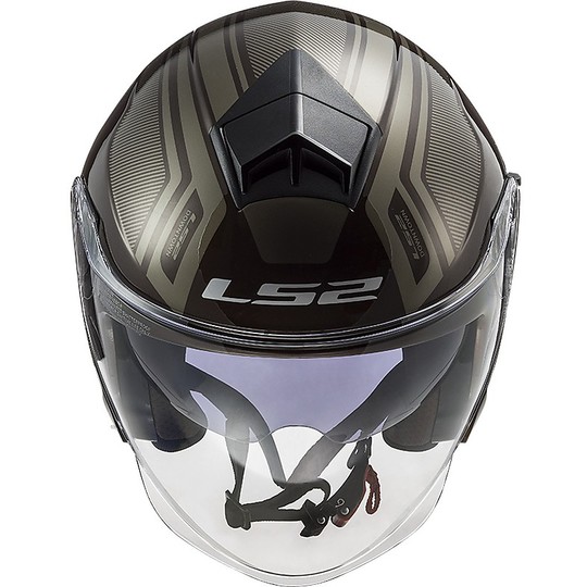 Jet Motorcycle Helmet Ls2 Double Visor Ls2 OF573 TWISTER 2 Flix Wood