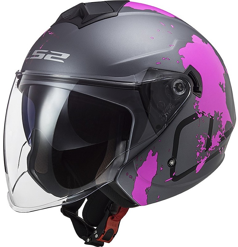 Jet Motorcycle Helmet Ls2 Double Visor Ls2 OF573 TWISTER 2 Xover