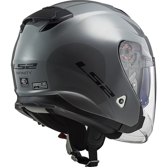 Jet Motorcycle Helmet Ls2 OF521 INFINITY Solid Nardo Gray