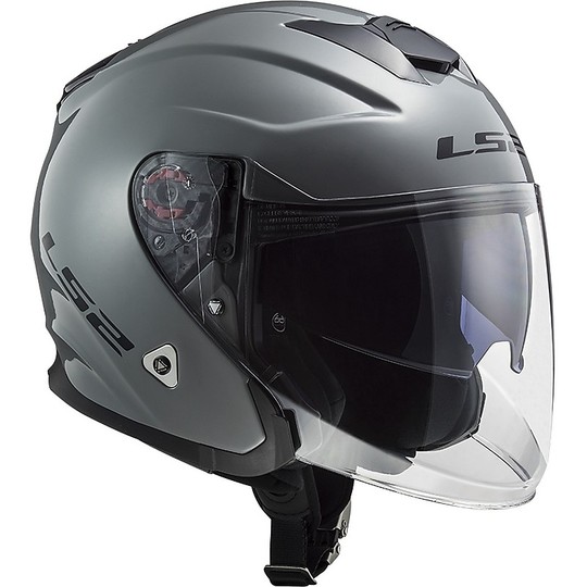 Jet Motorcycle Helmet Ls2 OF521 INFINITY Solid Nardo Gray
