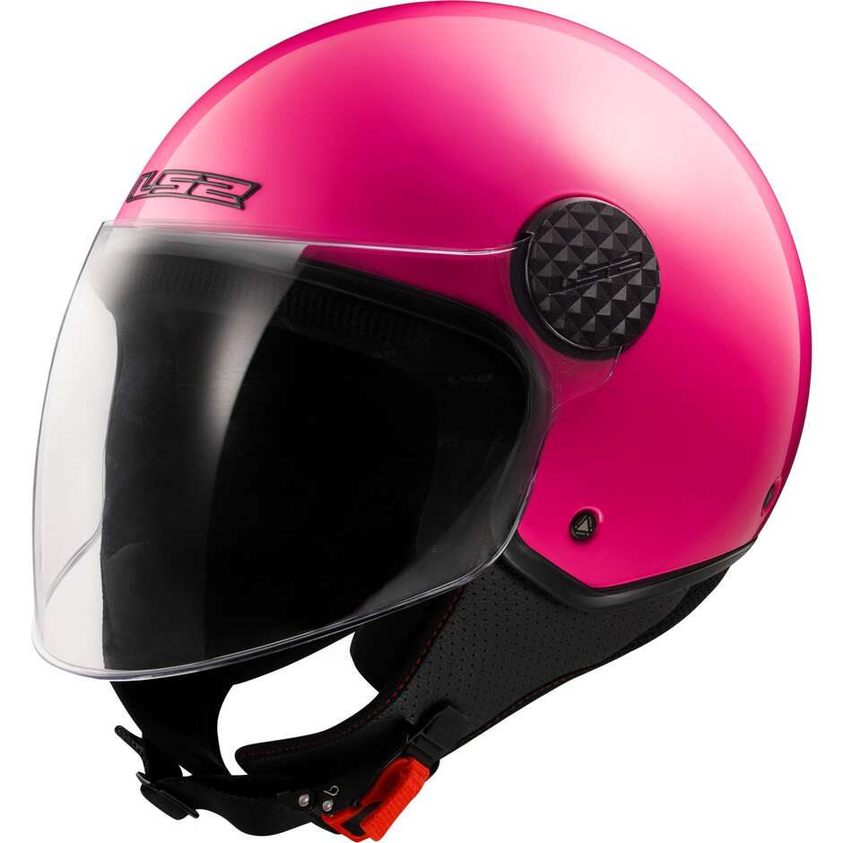 Jet Motorcycle Helmet Ls2 OF558 SPHERE LUX 2 SOLID Fluo Pink
