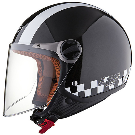 Jet motorcycle helmet LS2 OF560 Black Bat