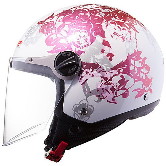 Jet motorcycle helmet LS2 OF560 Nature White