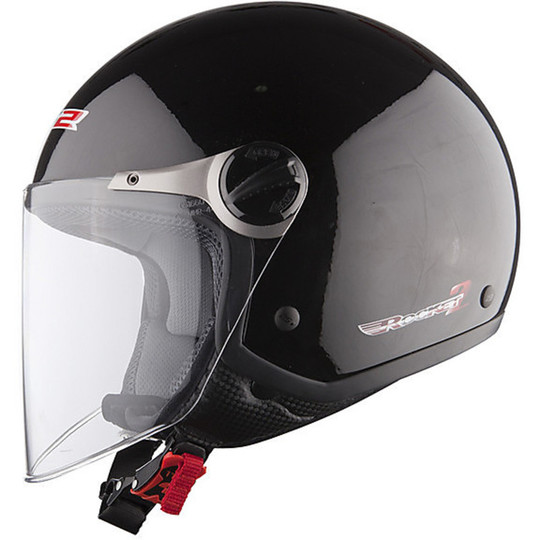 Jet motorcycle helmet LS2 OF560 Rocket II Gloss Black