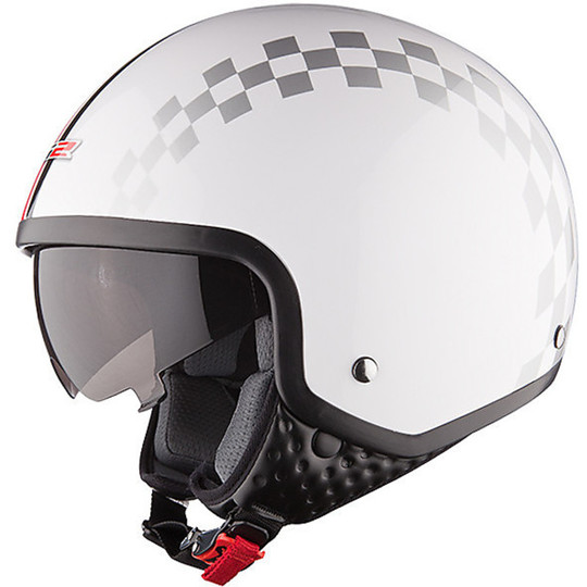 Jet motorcycle helmet LS2 OF561 visor Integrated Dinoco White