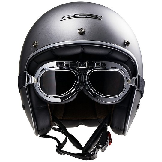 Jet motorcycle helmet LS2 OF583 In Fira Bobber Matt Black