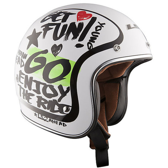 Jet motorcycle helmet LS2 OF583 In Fira Enjoy White