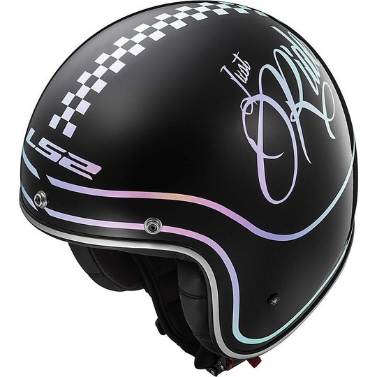 Jet motorcycle helmet LS2 OF583 In Fira Rusty Gloss Black