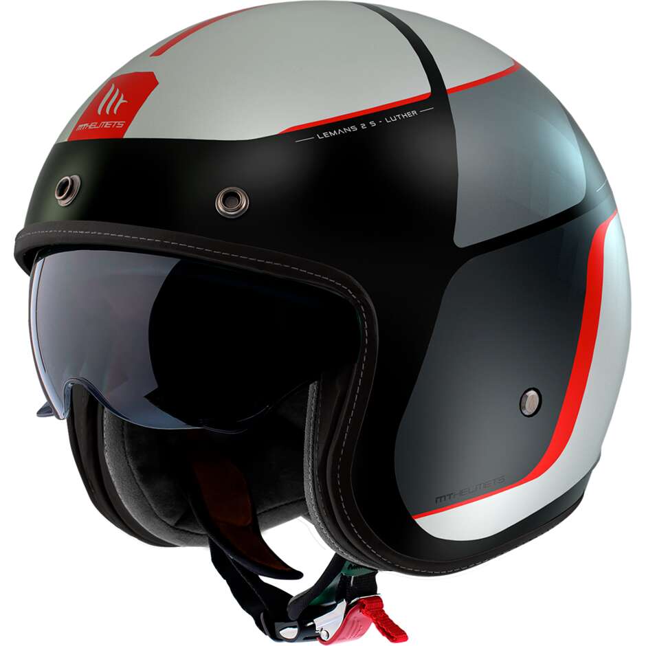 Jet Motorcycle Helmet MT Helmets LE MANS 2 SV S Luther B15 Matt