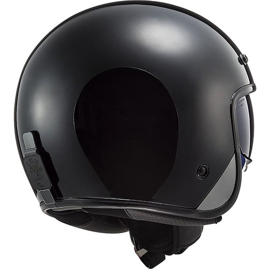 Jet Motorrad Helm Custom Custom Ls2 OF601 BOB Solid Black