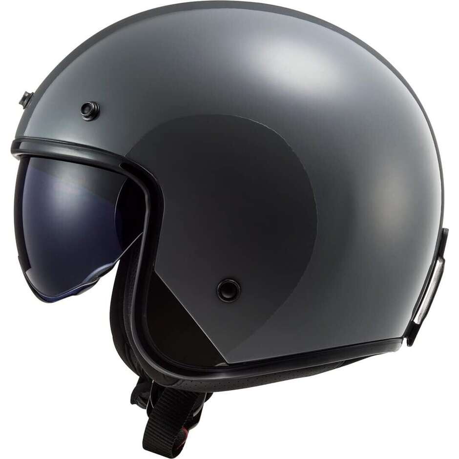 Jet Motorrad Helm Custom Custom Ls2 OF601 BOB Solid Nardo Grau