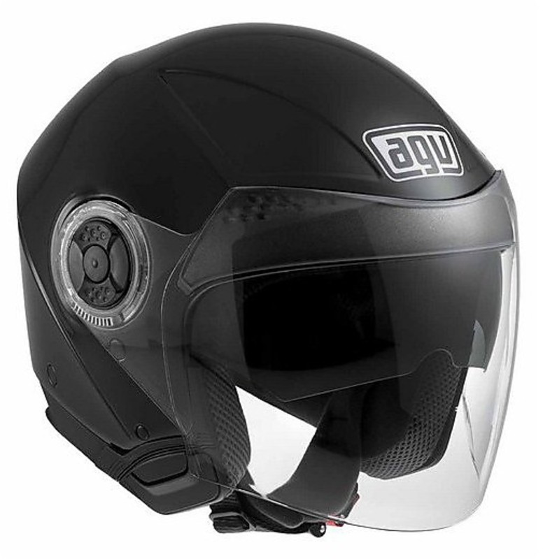 Jet Motorradhelm Agv New Cityligth Mono Gloss Black mit Sonnenblende Online-Verkauf - Outletmoto.eu