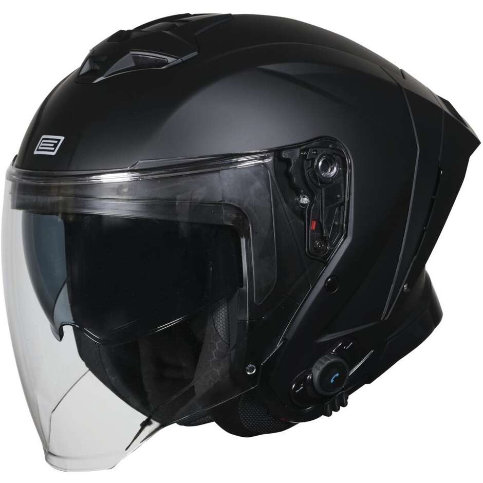Jet-Motorradhelm Integrierte Gegensprechanlage ORIGINE APRICA + BT SOLID Mattschwarz 22.06