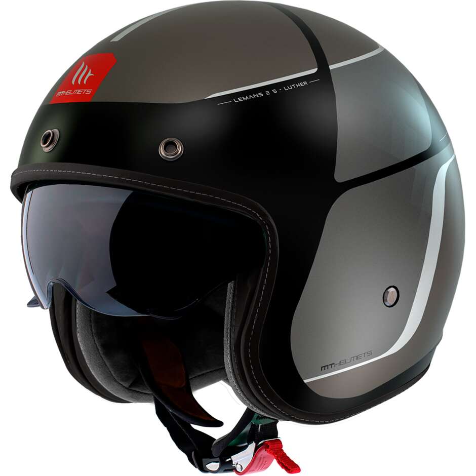 Jet Motorradhelm MT Helmets LE MANS 2 SV S Luther B12 Matt