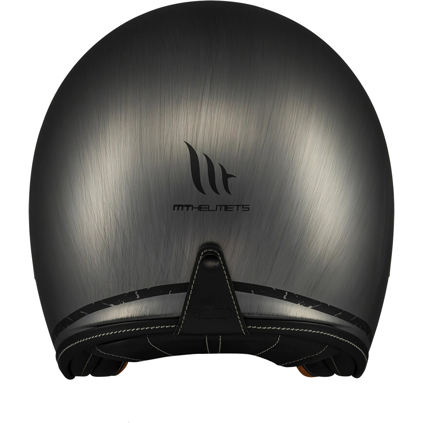 Jet-Motorradhelm MT Helmetss LE MANS 2 SV S SCRATCHED CHROME A2 Matt