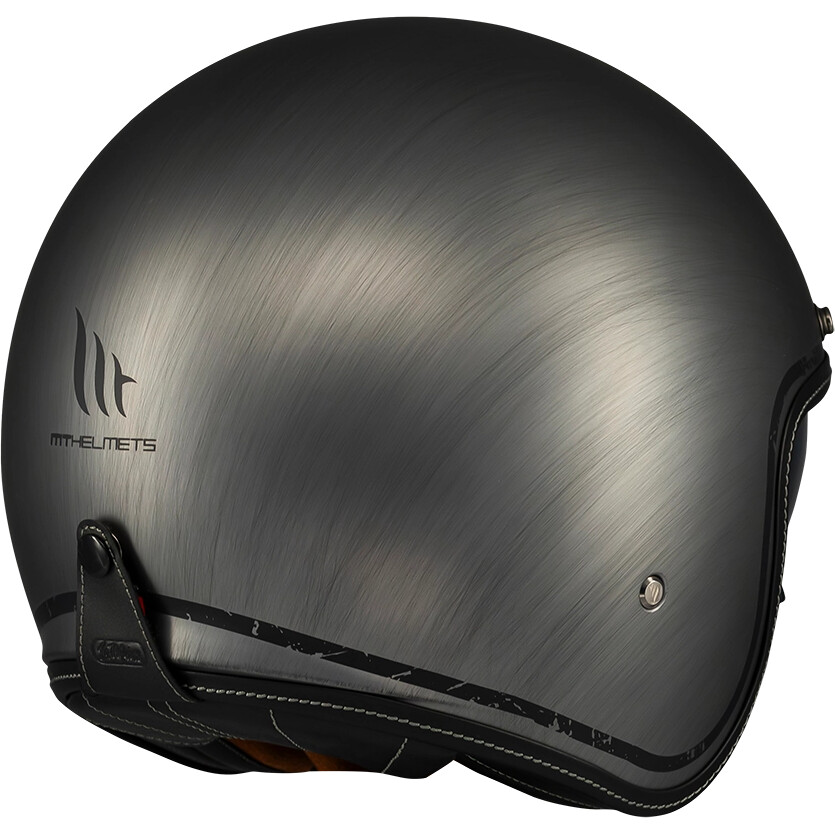 Jet-Motorradhelm MT Helmetss LE MANS 2 SV S SCRATCHED CHROME A2 Matt