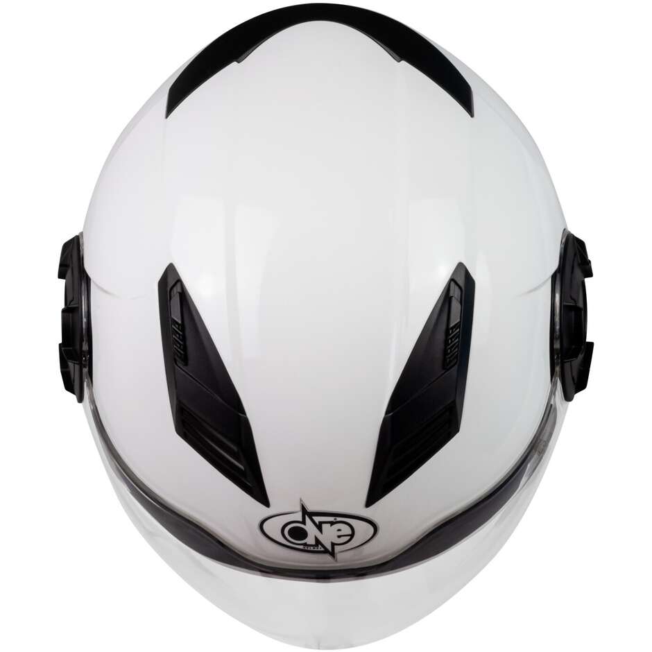 Jet One ALFA 2.0 Solid White Gloss Motorcycle Helmet