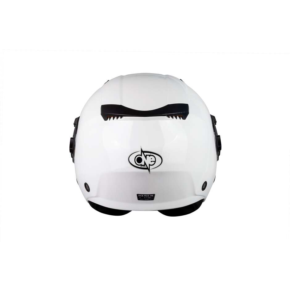 Jet One ALFA 2.0 Solid White Gloss Motorcycle Helmet