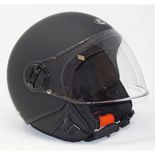 Jet One Motorcycle Helmet With Matt Black Ophthalmic Lift