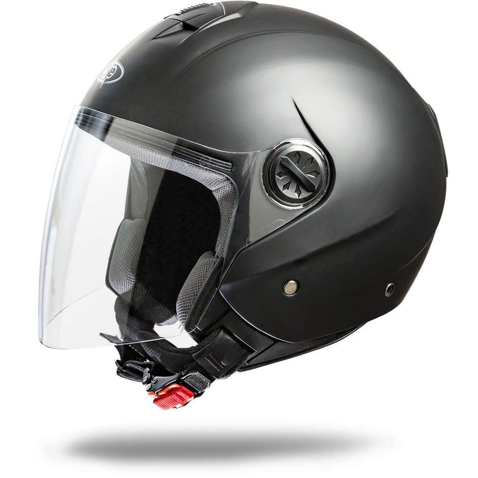 Jet One Motorcycle Helmet With One Gamma Black Opaque Visor