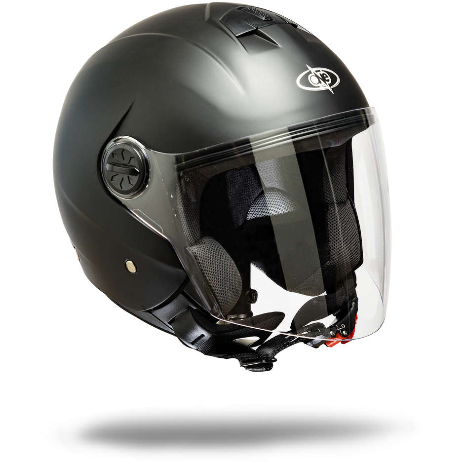 Jet One Motorcycle Helmet With One Gamma Black Opaque Visor