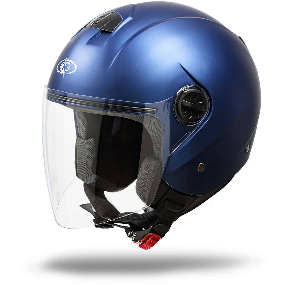 Jet One Motorcycle Helmet With One Gamma Blue Opaque Visor