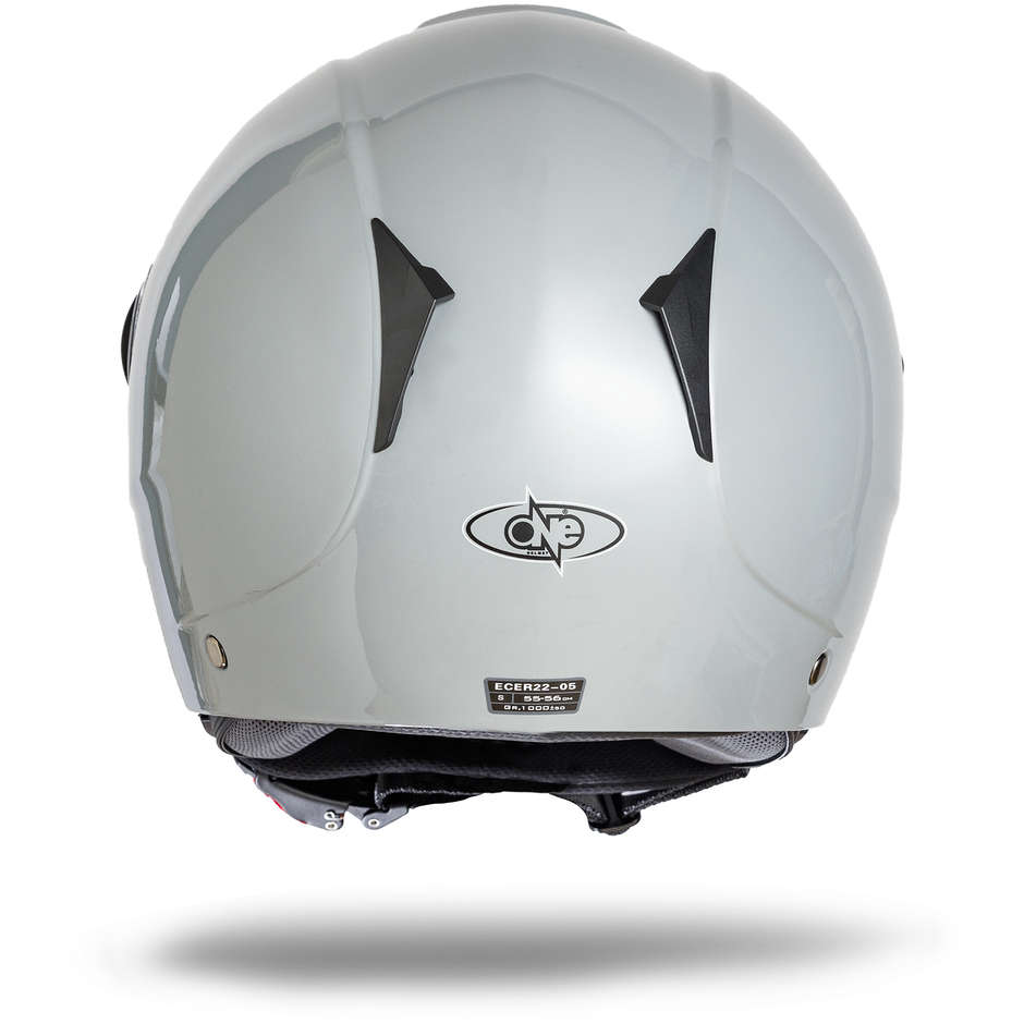 Jet One Motorcycle Helmet With One Gamma Glossy Gray Visor