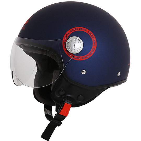 Jet Rodeo Drive RD105 Plus motorcycle helmet Matte blue Red