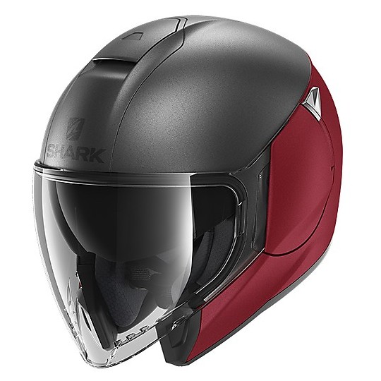 Jet Shark CITYCRUISE Dual Anthracite Matt Red Motorcycle Helmet