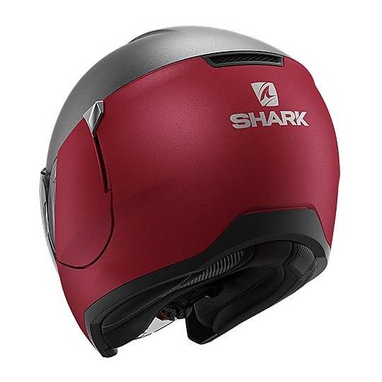 Jet Shark CITYCRUISE Dual Anthracite Matt Red Motorcycle Helmet