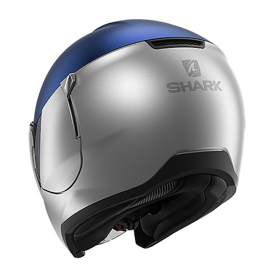 Jet Shark CITYCRUISE Dual Silver Matt Blue Motorcycle Helmet