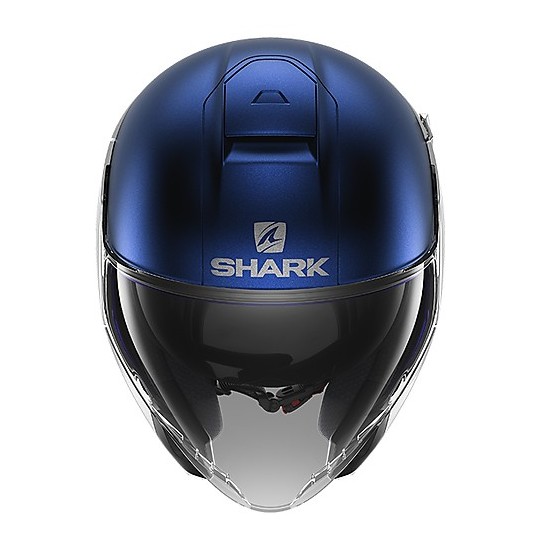 Jet Shark CITYCRUISE Dual Silver Matt Blue Motorcycle Helmet