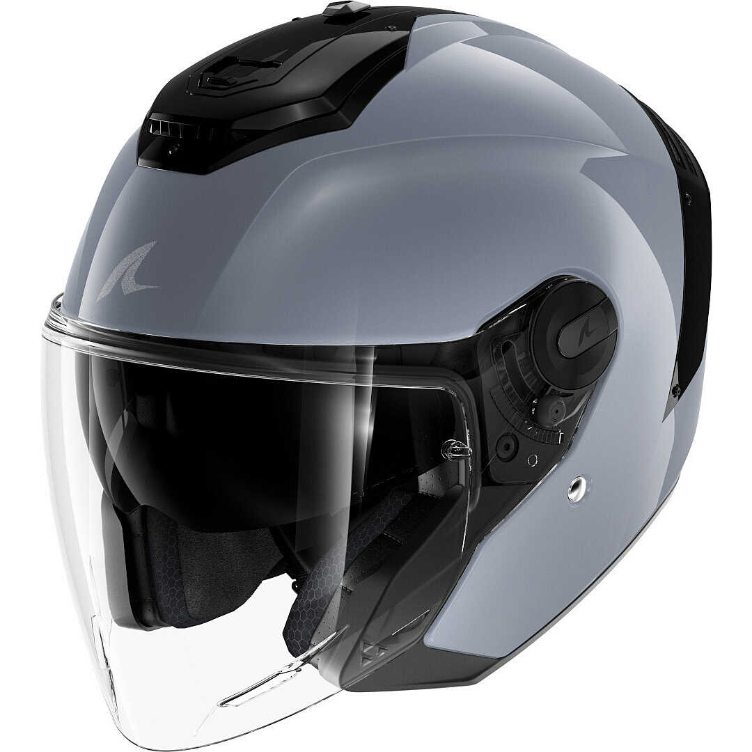 Jet Shark RS JET BLANK Gun Silver Motorcycle Helmet For Sale Online ...