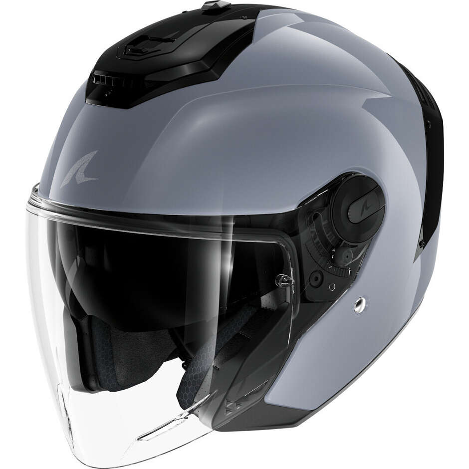 Jet Shark RS JET BLANK Gun Silver Motorradhelm