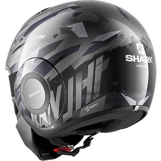 Jet Shark STREET-DRAK Kanhji Motorcycle Helmet Glossy Gray
