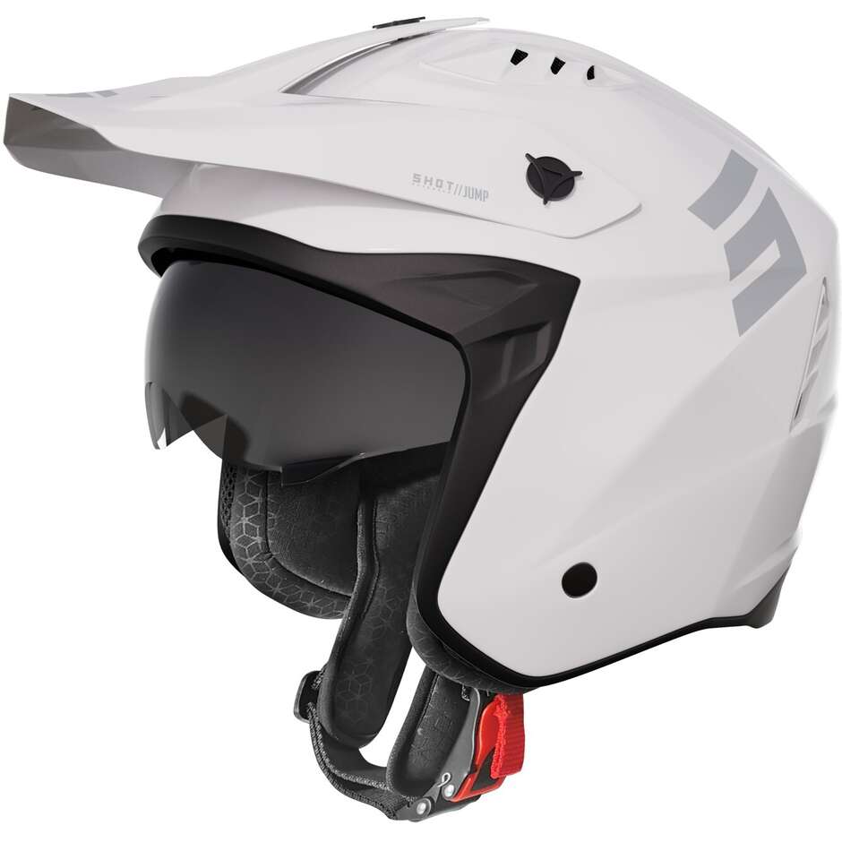 Jet Shot Motorcycle Helmet JUMP SOLID Glossy White