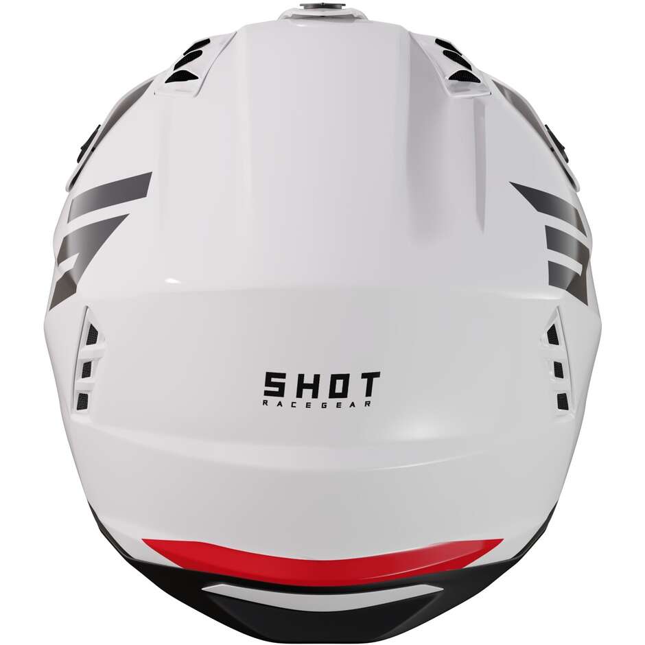Jet Shot Motorcycle Helmet JUMP White Glossy Red