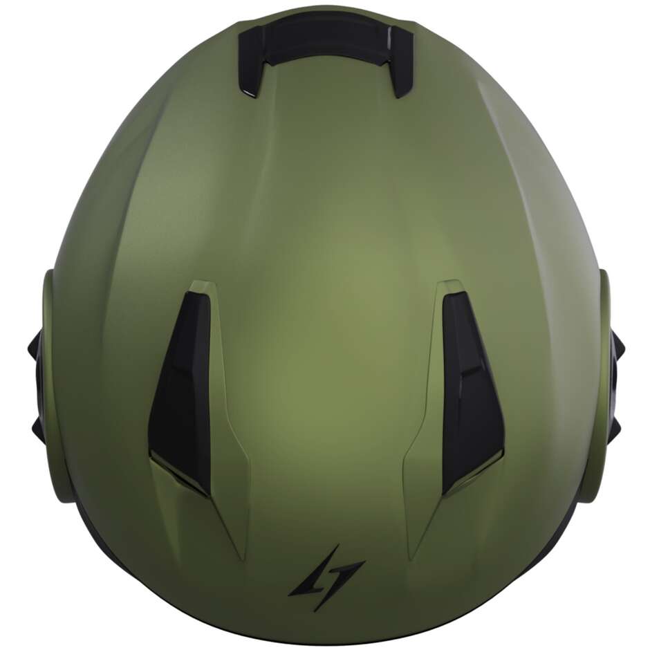 Jet Stormer Trend Motorcycle Helmet Double Green Visor
