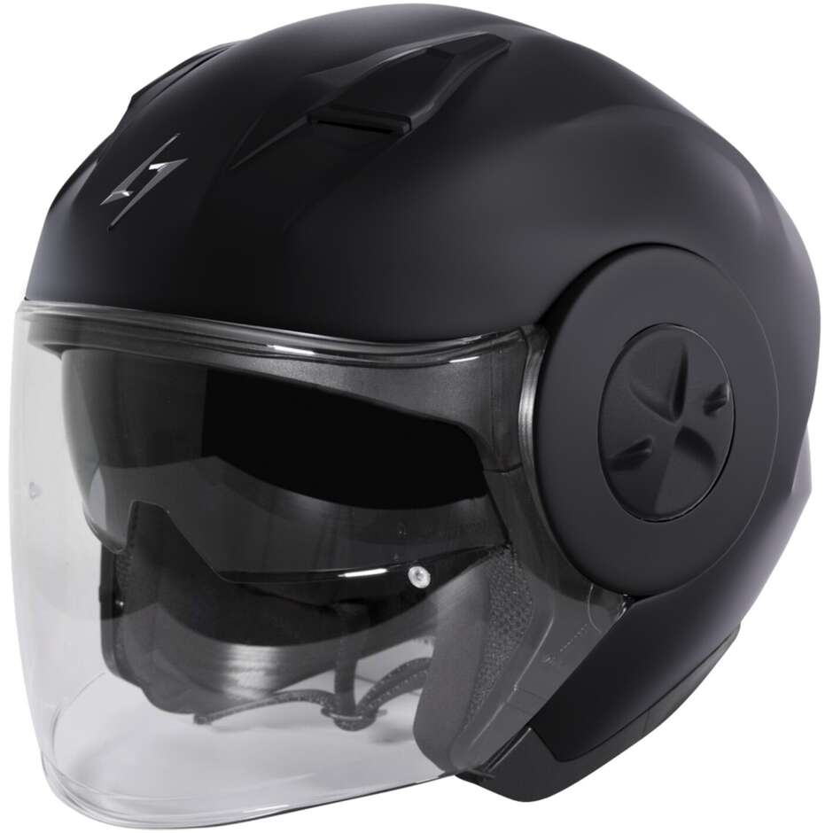 Jet Stormer Trend Motorcycle Helmet Double Visor Matt Black