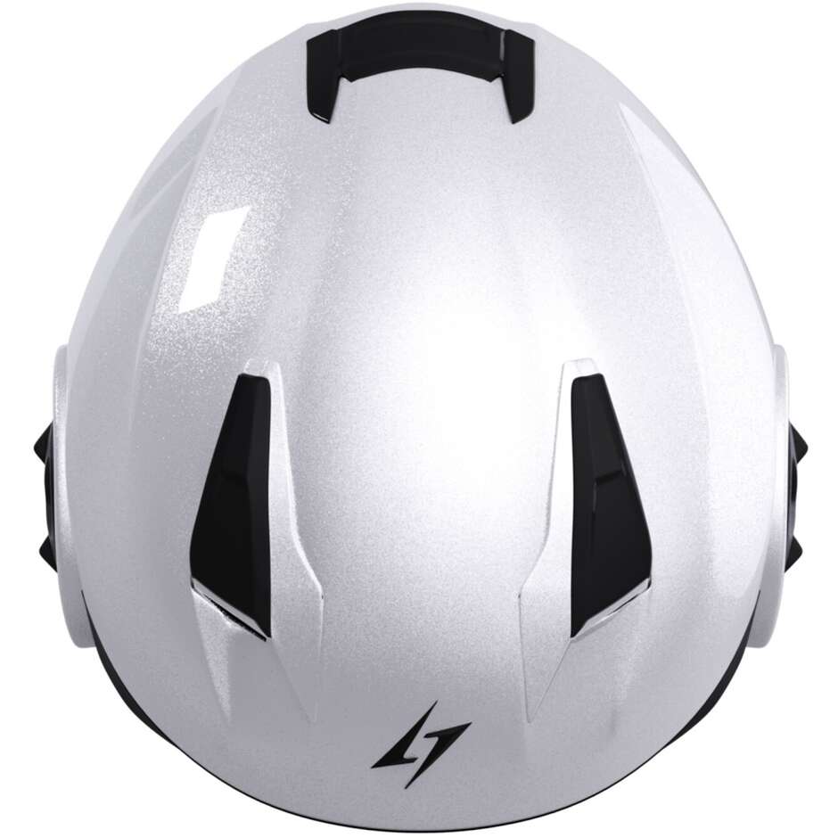 Jet Stormer Trend Motorcycle Helmet Double White Pearl Visor