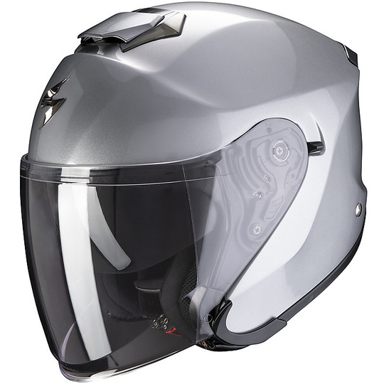 Jet Visor Double Fiber Motorcycle Helmet Scorpion EXO-S1 SOLID Hypersilver